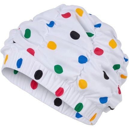 Fashy Women'S Shower Cap White With Colorful Dots
