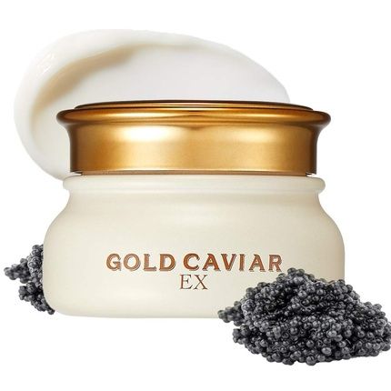 Skinfood Gold Caviar Ex Cream 50Ml - Concentrated Caviar And Gold Nourishing Cream For Dry, Sagging, And Aging Skin - Best Illuminating Moisturizers - Wrinkle And Pimple Reducer