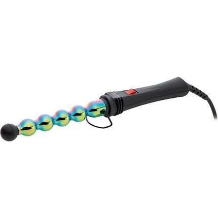 Gamma Piu Professional Rainbow Bubble Curling Iron For Styling With Wide And Narrow Waves And Heat Resistant Tip - Italian Socket 25Mm
