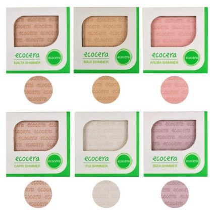 Ecocera Pressed Highlighter Vegan Shimmering Powder Face Makeup Brightener 10G - Image 4