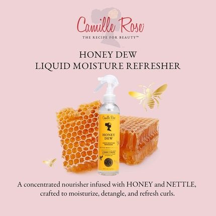 Camille Rose Honey Dew Liquid Moisture Refresher For Daily Curl Refresh And Soft Silky Hair With Honey And Nettle Root - Image 3