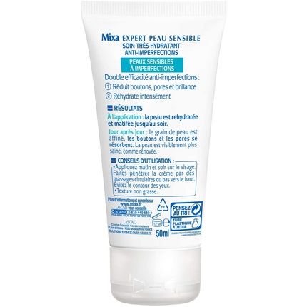 Mixa Expert Sensitive Skin - Very Moisturizing Anti-Blemish Care 2 In 1 - 50