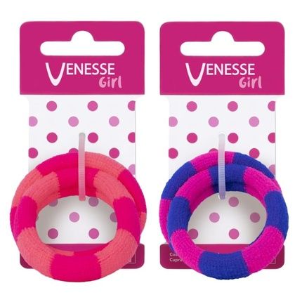 Bicolor Sponge Elastic Bands For Girls