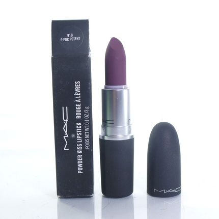 M.A.C Powder Kiss Lipstick 919 P For Potent Full Size 0.1Oz