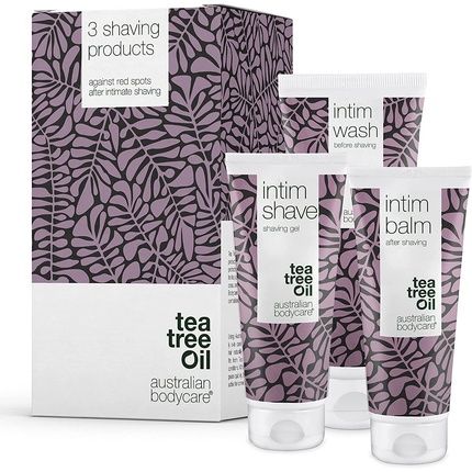 Australian Bodycare Intimate Shaving Set For Ingrown Hairs, Red Bumps, And Razor Burn - 200Ml Wash Lotion, 100Ml Shave Gel, And 100Ml Aftershave Balm