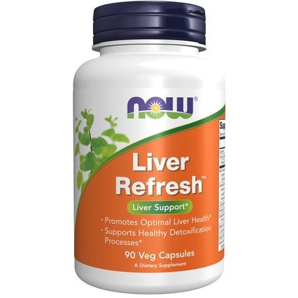Now Liver Refresh With Milk Thistle Extract And Herb-Enzyme Blend 90 Veg Capsules