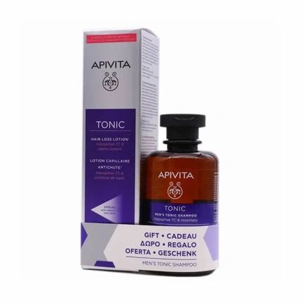 Apivita Apivita Hair Loss Lotions 150Ml Men'S Tonic Shampoo 250Ml Set 2 Pieces