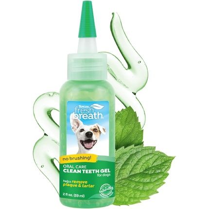 Tropiclean Fresh Breath Dog Teeth Cleaning Gel - No Brushing Dental Care