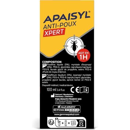 Apaisyl Xpert 100% Radical Lice And Nits 100Ml - Image 3