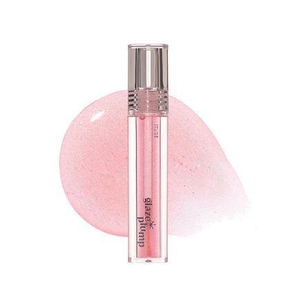 Etude Glaze Plump Gloss Aurora Pink Korean Lip Plumper Volumizing Glaze
