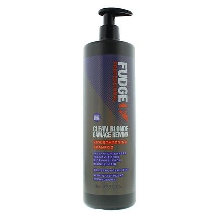 Fudge Clean Blonde Damage Rewind Violet Toning Shampoo 1000Ml Unisex Purple Toning Shampoo For Blonde And Highlighted Hair - Image 3