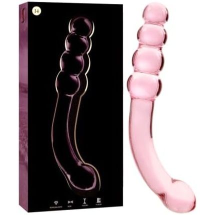 Nebula Series By Ibiza Model 14 Borosilicate Glass Dildo 18.5 X 3 Cm Pink