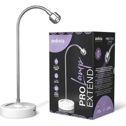 Andreia Professional Pro Extend Nail Manicure Lamp With 360O Movement - Compatible With Pro Extend False Nail Tips - Cures Led & Uv - 3 Watts Tips Lamp