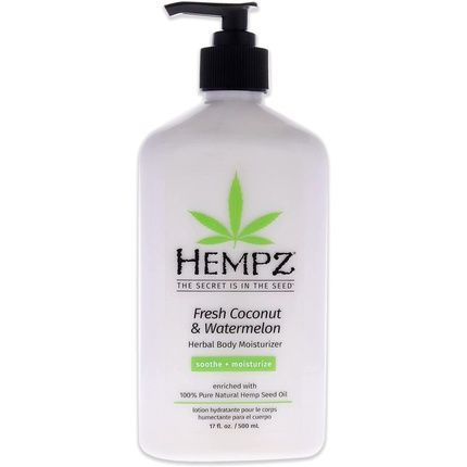 Hempz Fresh Coconut & Watermelon Herbal Body Moisturizer With Chamomile & Avocado Extracts 500Ml - 17Oz