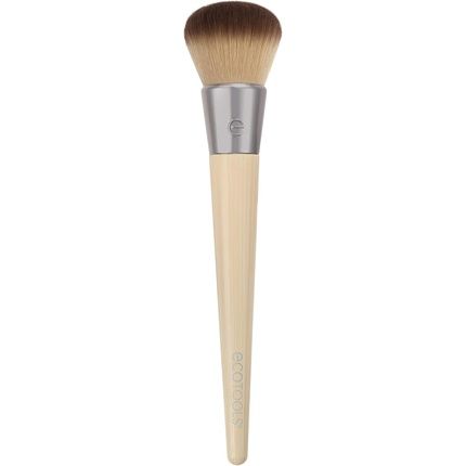 Ecotools Blending Face Makeup Brush For Liquid & Cream Foundation, Bronzer, & Blush - Dense Synthetic Bristles - Eco Friendly Cruelty-Free Vegan