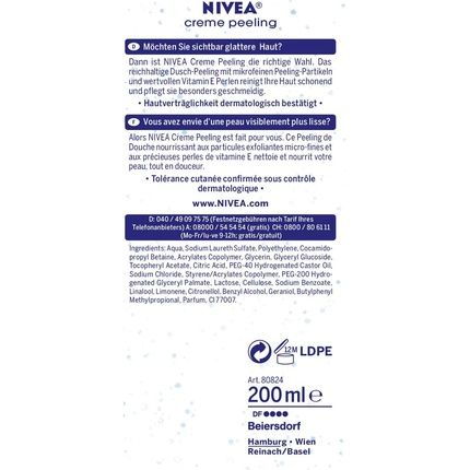 Nivea Cream Peeling Shower Gel With Peeling Effect 2 X 200Ml