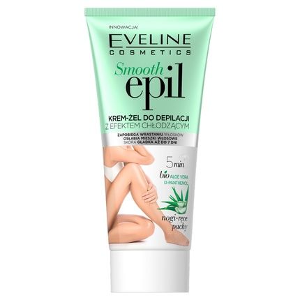 Eveline Smooth Epil Cream-Gel For Hair Removal With Cooling Effect For Legs, Arms, And Underarms 175Ml