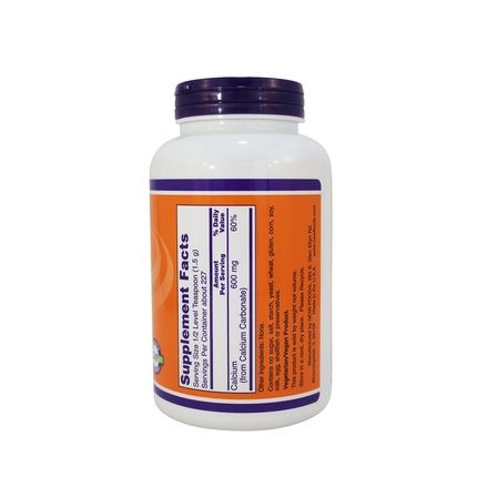 Now Foods Calcium Carbonate Powder Supports Bone Health 340G - Image 3