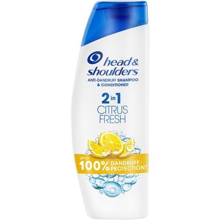 Head & Shoulders Citrus Fresh 2In1 Anti Dandruff Shampoo For Greasy Hair 330Ml - Daily Use
