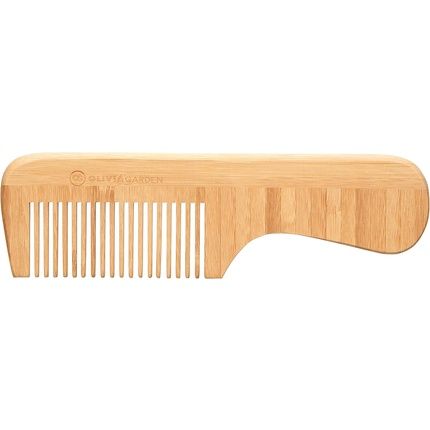 Olivia Garden Bamboo Touch Comb Eco-Conscious Bamboo Hair Comb With Handle For Thick Hair