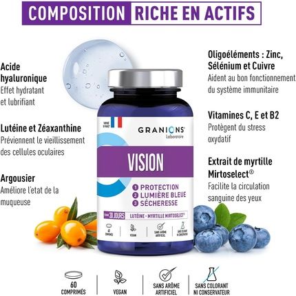 Vision Granions Eye Food Supplement With Mirtoselect And Lutein - Image 3