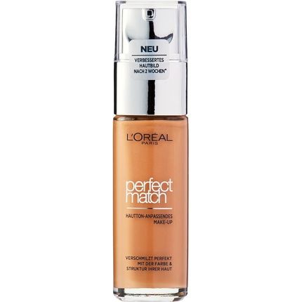 L'Oreal Paris Perfect Match Makeup Liquid Foundation With Hyaluronic And Aloe Vera 30Ml Golden Toffee