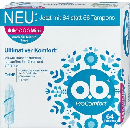 Ob Tampons Pro Comfort Mini 64 Count
