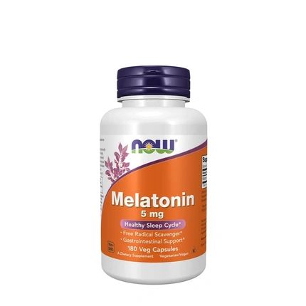 Now Melatonin 5 Mg 180 Vegan Capsules