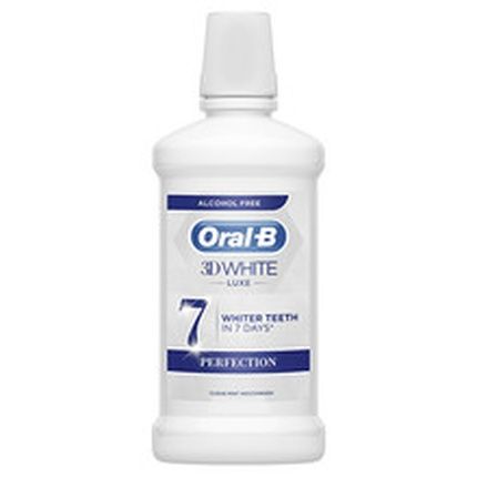 Oral-B 3D White Luxe Perfection Mouthwash Mint Flavour 500Ml