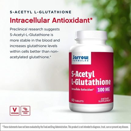 Jarrow Formulas S-Acetyl L-Glutathione 100Mg 60 Vegetarian Tablets - Image 3