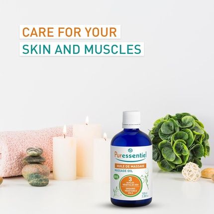 Puressentiel Organic Massage Oil With 3 Organic Vegetable Oils 3.38 Fl Oz - Image 3