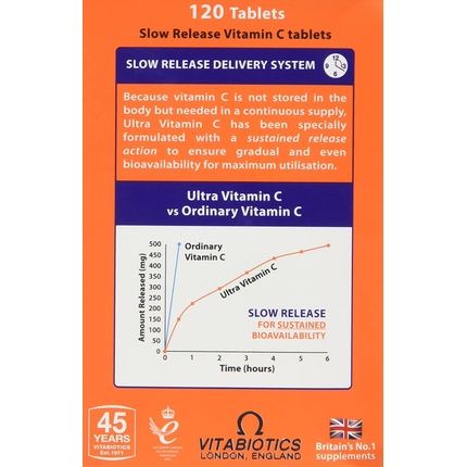 Ultra Vitamin C Sr And Bioflavonoid Tablets 120 Tablets - Image 3