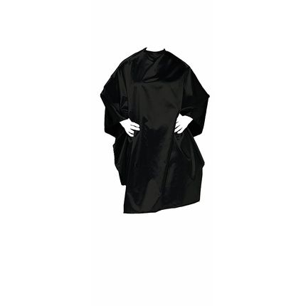 Olivia Garden Charm Washing And Grooming Cape With Double Hook Closure Black
