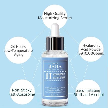 Pure Hyaluronic Acid 1% Serum 10,000Ppm Hydrating Face Serum For Fine Lines