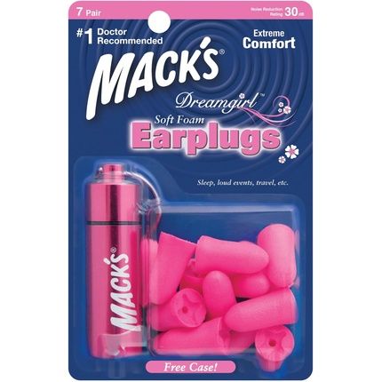 Mack'S Dreamgirl Soft Foam Earplugs 7 Pairs