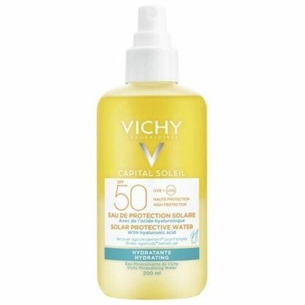 Vichy Capital Soleil Solar Protective Water Spf 50 Hydrating Spray For Sunbathing 200 Ml