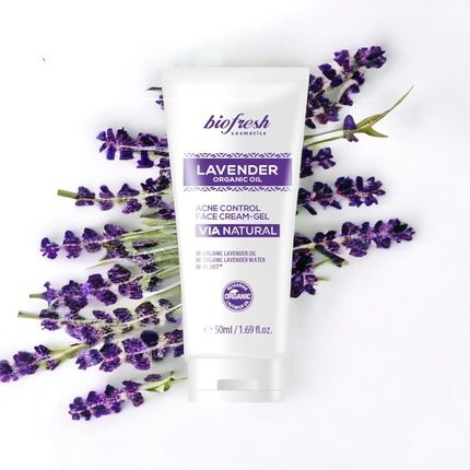 Biofresh Cosmetics Via Natural Lavender Acne Cream Gel With Lavender Oil 50Ml