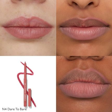 By Terry Hyaluronic Lip Liner Pencil Defines The Lips Creamy Hydrating Formula Intensely Pigmented Long-Lasting Coverage Vegan Dare To Bare 0.05Oz