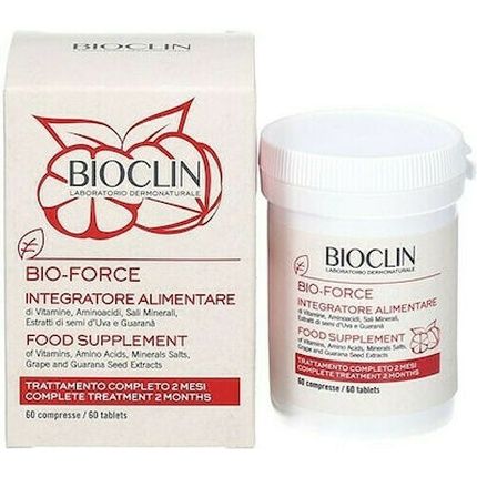 Bioclin Bio-Force Dietary Supplement For Strengthening Hair - 60 Tablets