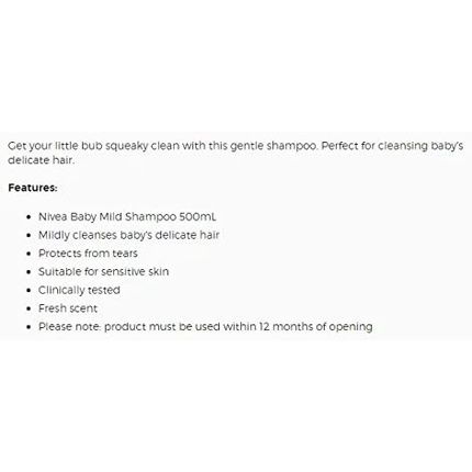 Nivea Baby Mild Shampoo 500Ml - Image 3
