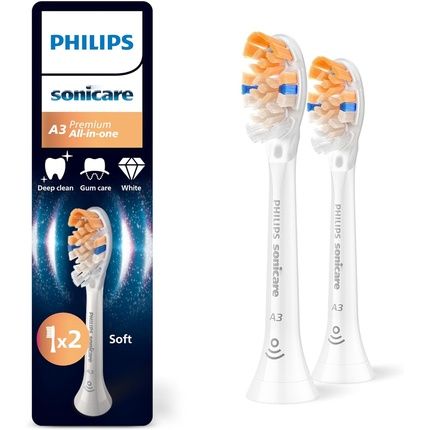 Philips Sonicare A3 Premium All-In-One Genuine Replacement Toothbrush Heads