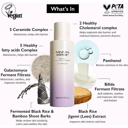 Haruharu Wonder Black Rice Probiotics Barrier Essence 4.05 Fl. Oz. - Image 3