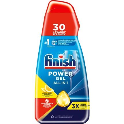 Finish Powergel Dishwashing Liquid Multifunction Degreasing Power Lemon 600Ml