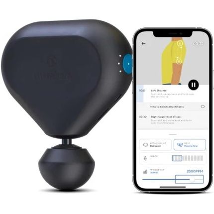 Theragun Mini 2.0 Portable Percussive Massage Device With Quietforce Technology And 3 Foam Attachments Black