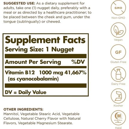 Solgar Vitamin B12 1000Mcg 100 Nuggets