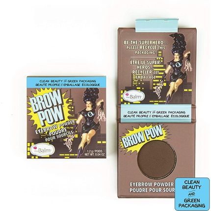 Thebalm Brow Pow Eyebrow Powder 0.85G Clean & Green Dark Brown