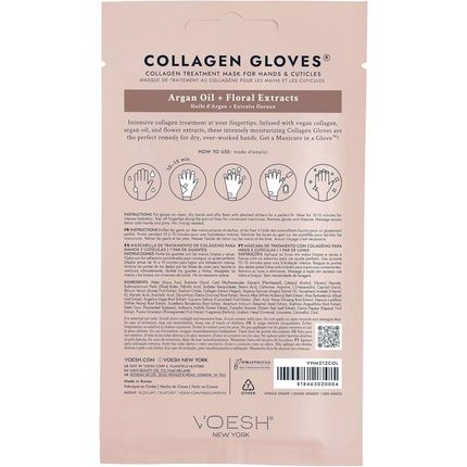Voesh New York Collagen Gloves With Argan Oil & Aloe Vera Extracts 16Ml