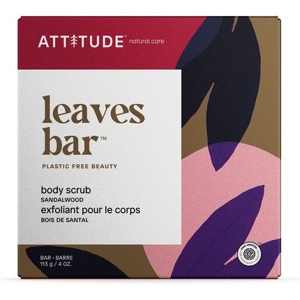 Attitude Body Scrub Bar Ewg Verified Vegan And Plastic-Free Body Care Sandalwood 113G
