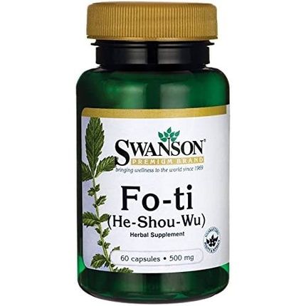 Swanson Fo-Ti 500Mg Herbal Supplement 60 Capsules