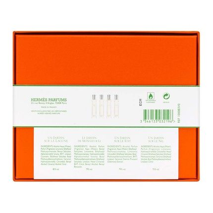 Hermes La Collection Des Parfums Jardins 0.5 Oz Eau De Toilette Spray 4 Piece Set